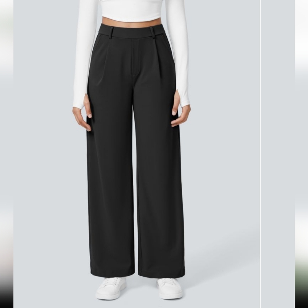 ⭐HALARA Flex High Waisted Pocket Wide Leg Work Pants